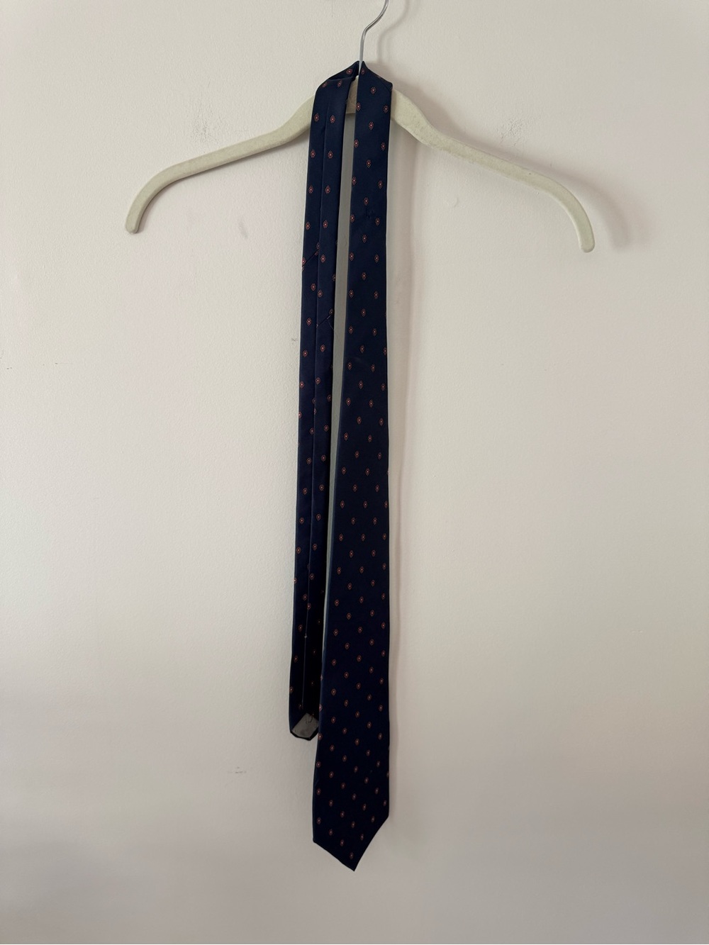 Vintage Christian Dior Navy Silk Tie Made in USA